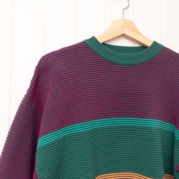 Nagnata Lucid Sweater Opal Rainbow Stripe Retro Knit Size XS - Picture 3 of 9